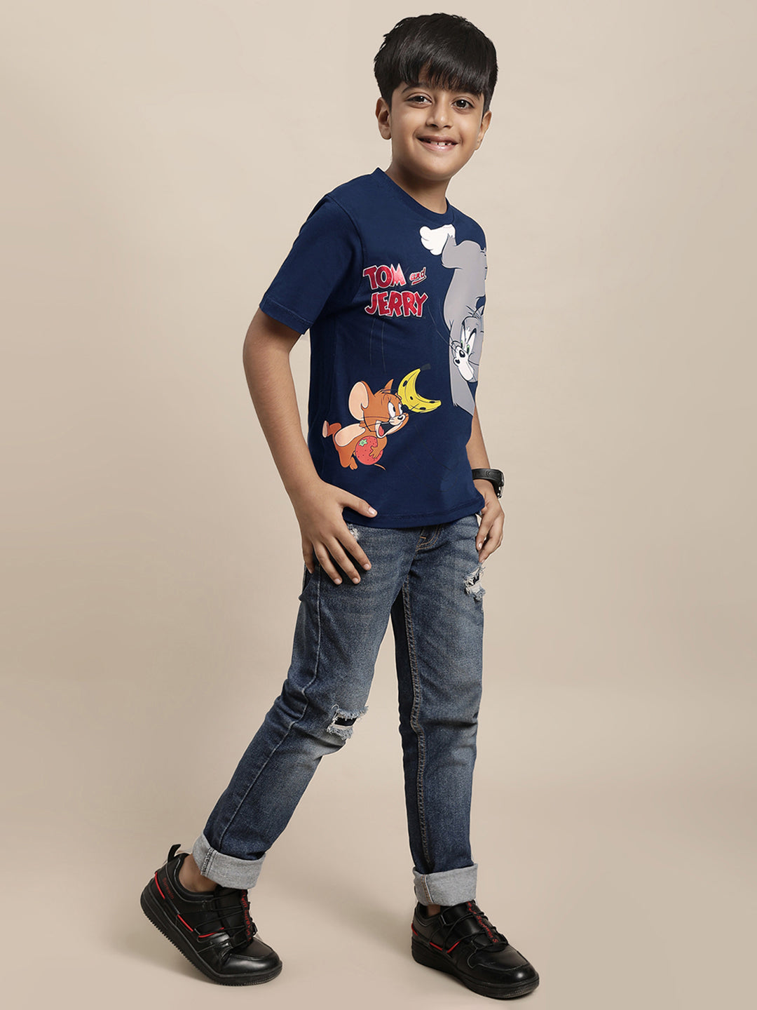 Tom & Jerry Navy Tshirt For Boys