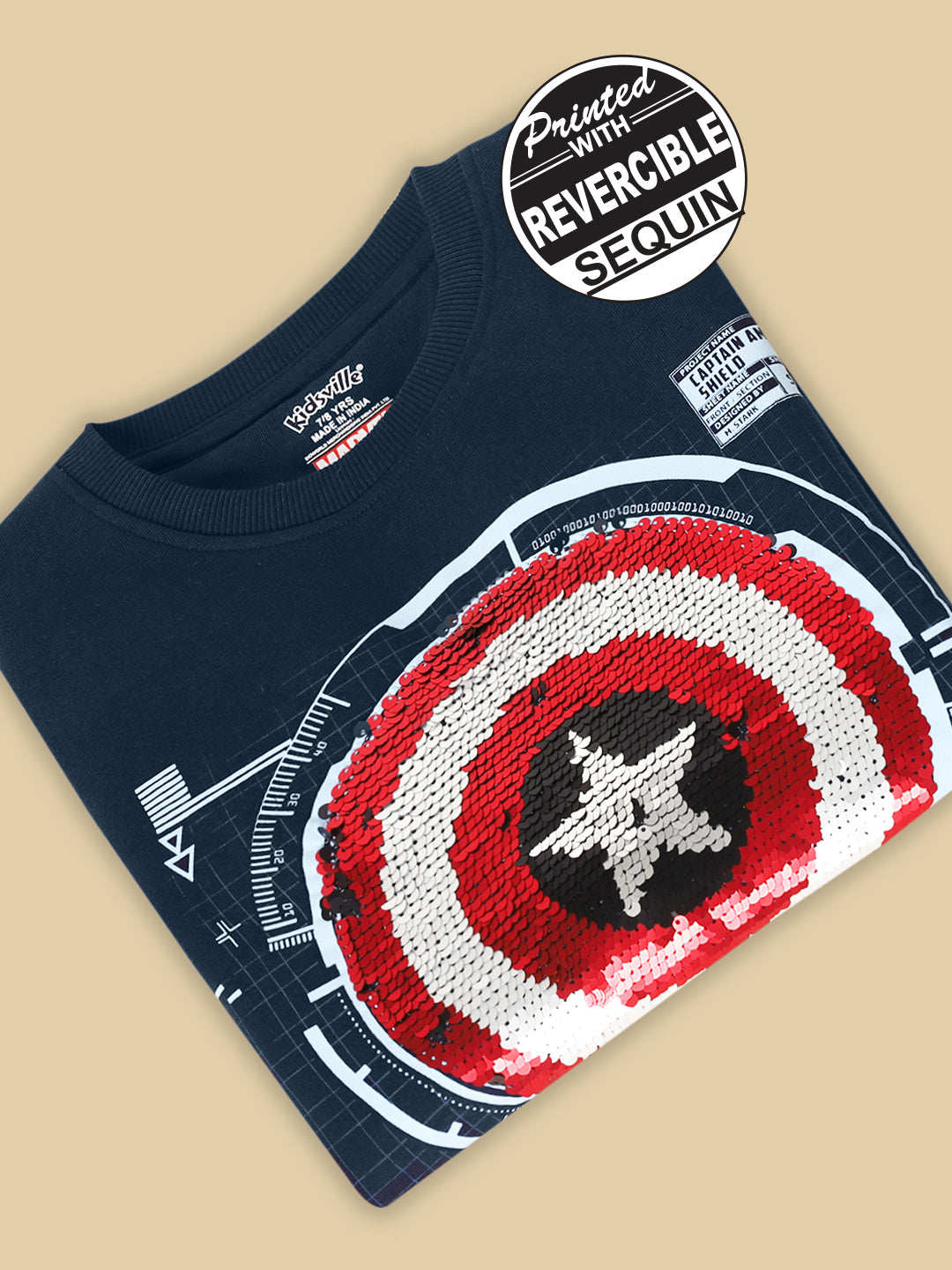 Captain America Navy Sweatshirt For Boys