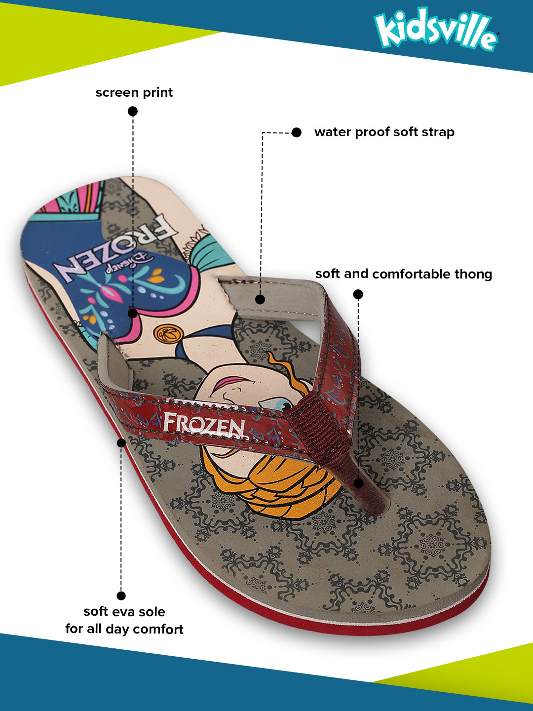 Frozen Flip-Flops For Kids Girls