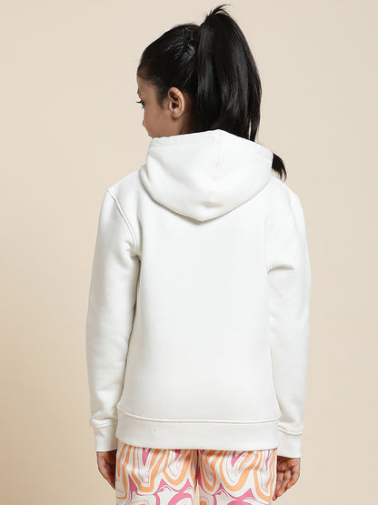 Barbie Off-White Hoodies For Girls