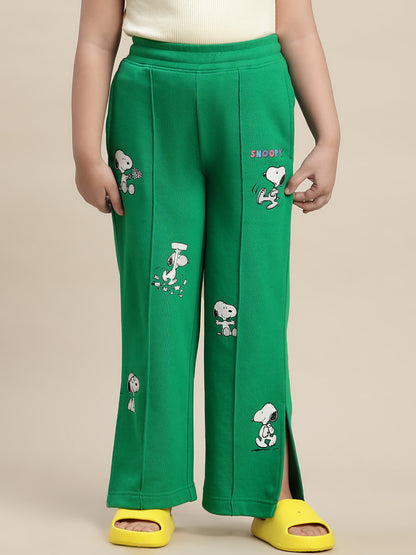 Peanuts Green Jogger For Girls