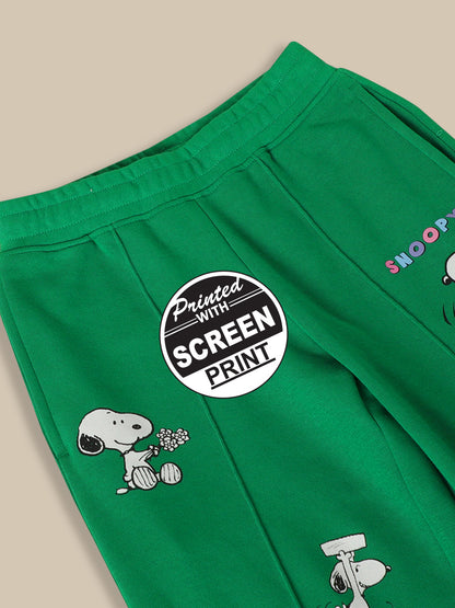 Peanuts Green Jogger For Girls