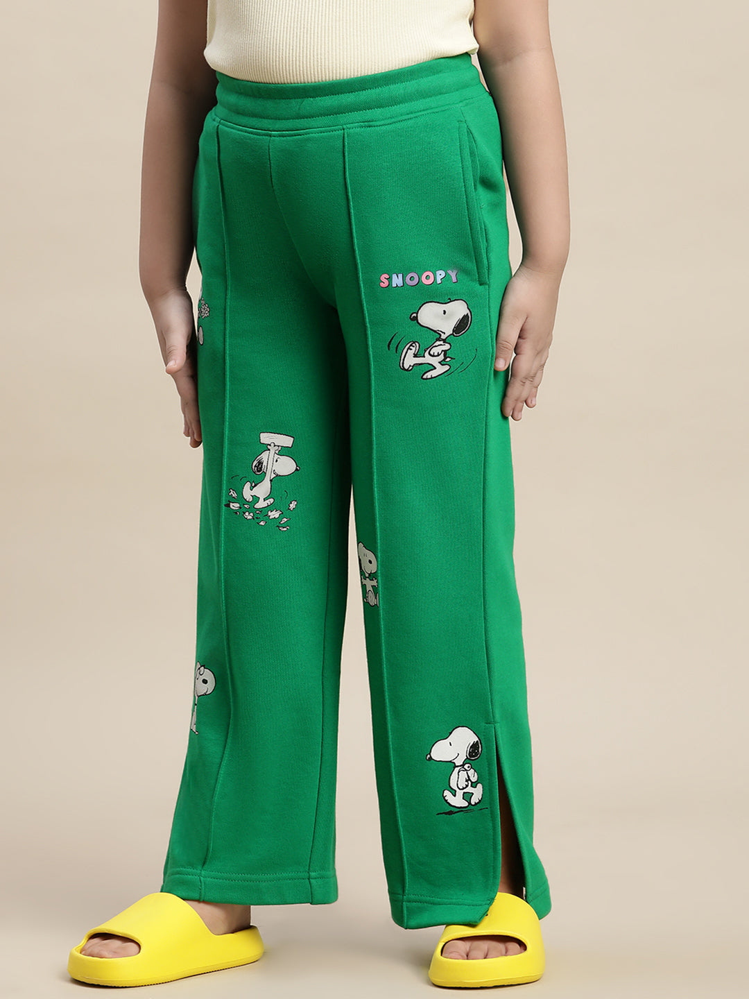 Peanuts Green Jogger For Girls