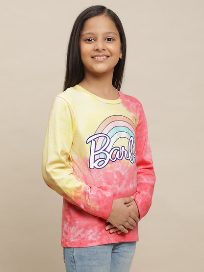 Barbie Multi Color Tshirt For Girls