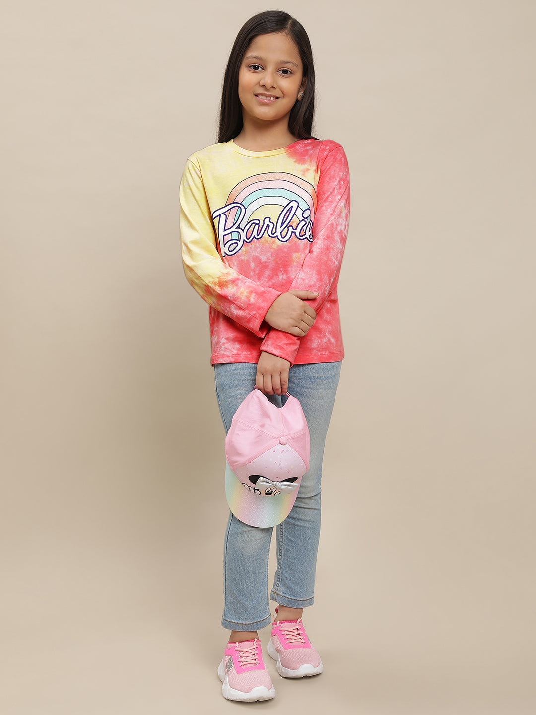 Barbie Multi Color Tshirt For Girls