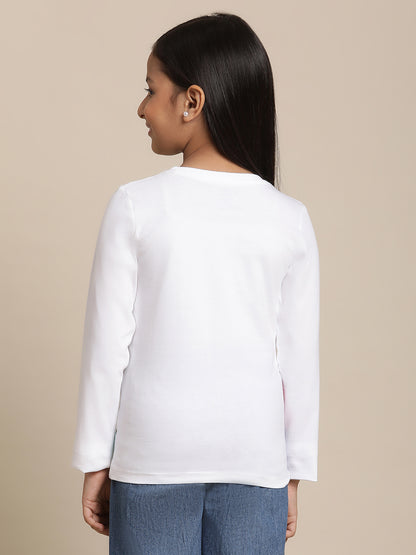 Frozen White Tshirt For Girls