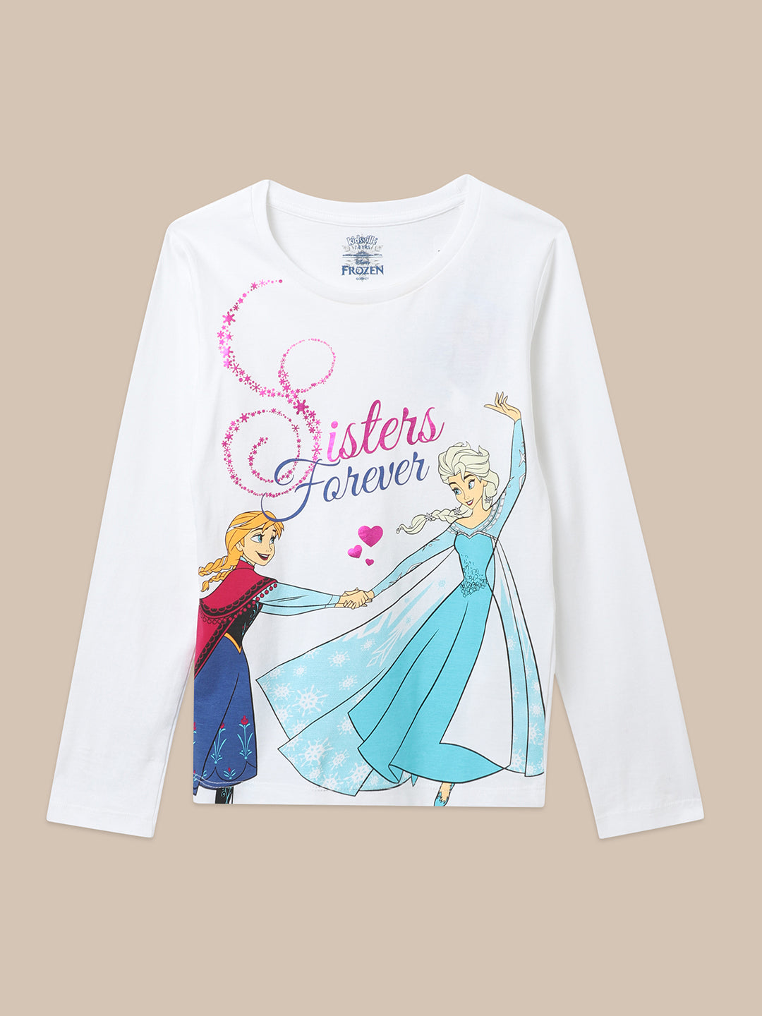 Frozen White Tshirt For Girls