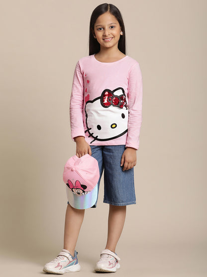 Hello Kitty Pink Tshirt For Girls