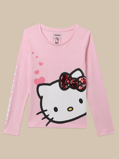 Hello Kitty Pink Tshirt For Girls