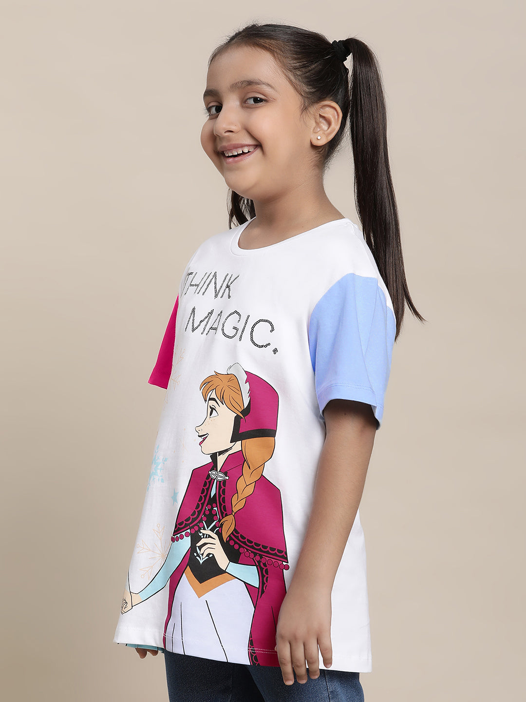 Frozen Multi Color Tshirt For Girls