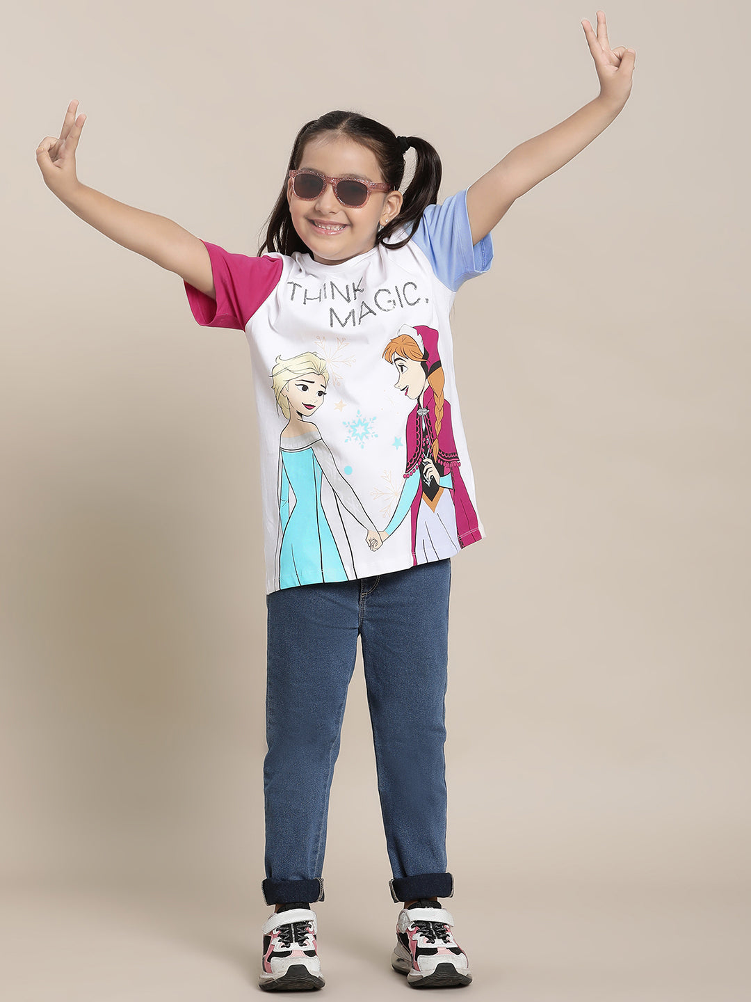 Frozen Multi Color Tshirt For Girls