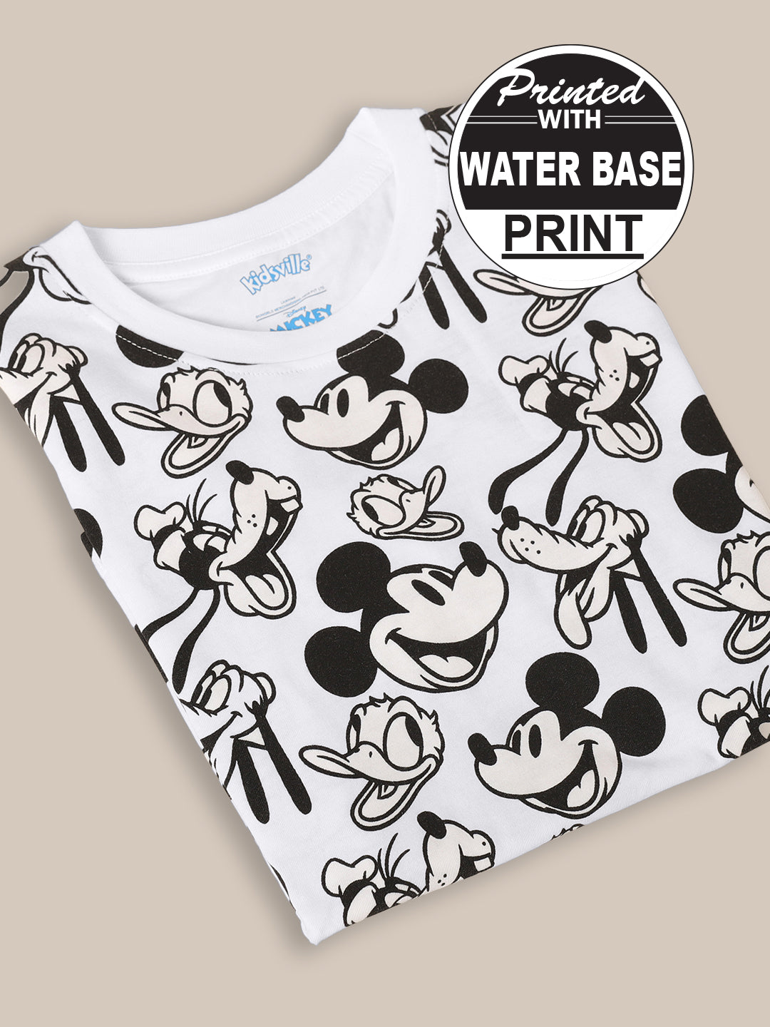 Mickey & Friends White Tshirt For Boys