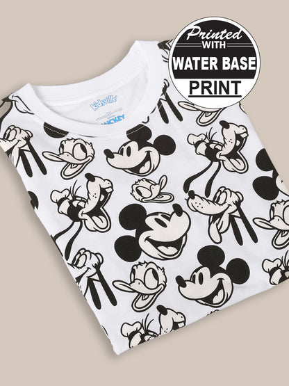 Mickey & Friends White Tshirt For Boys