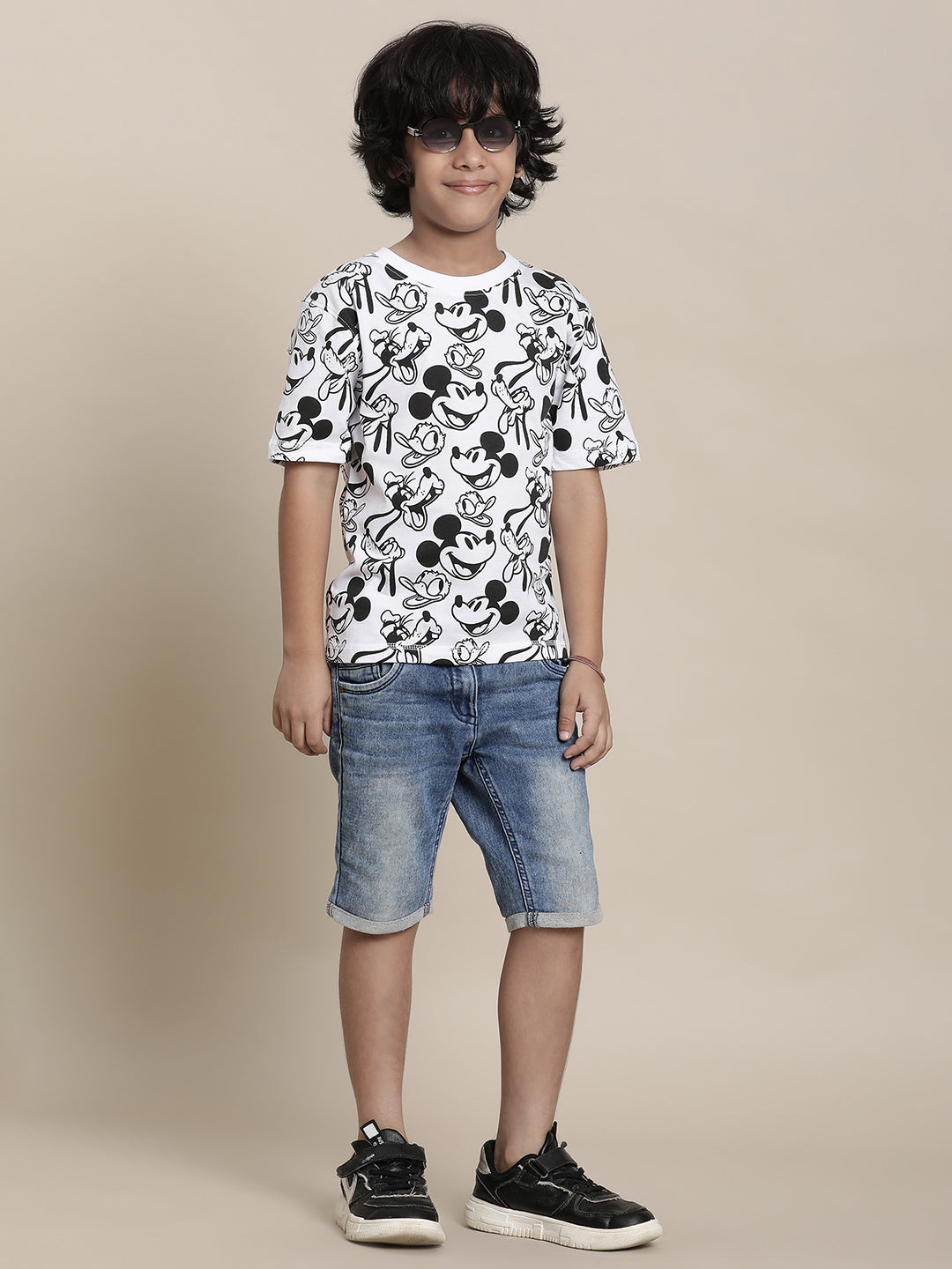 Mickey & Friends White Tshirt For Boys