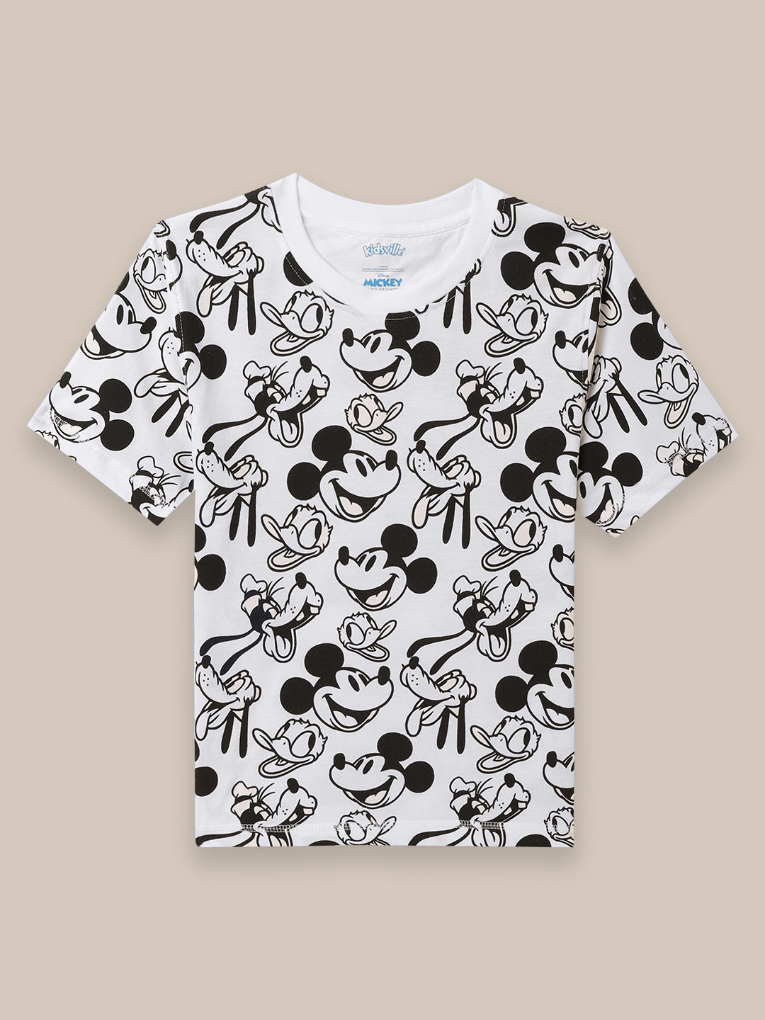 Mickey & Friends White Tshirt For Boys