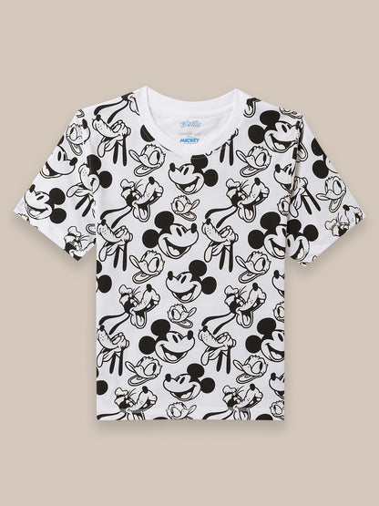 Mickey & Friends White Tshirt For Boys