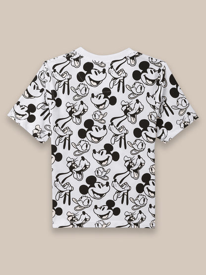 Mickey & Friends White Tshirt For Boys