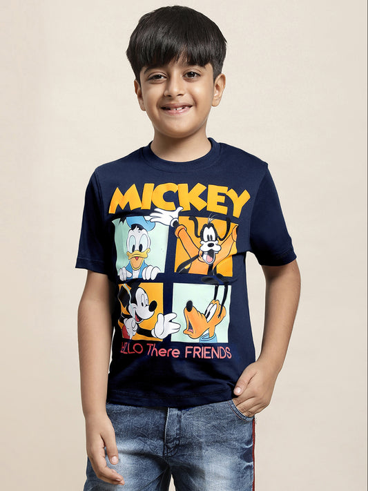 Mickey & Friends Navy Tshirt For Boys