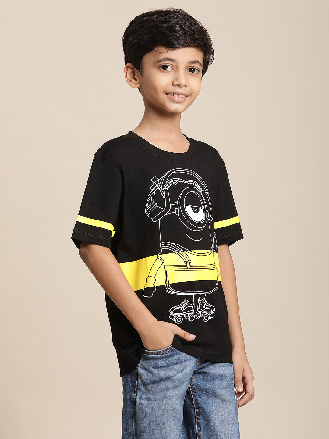 Minions Black Tshirt For Boys