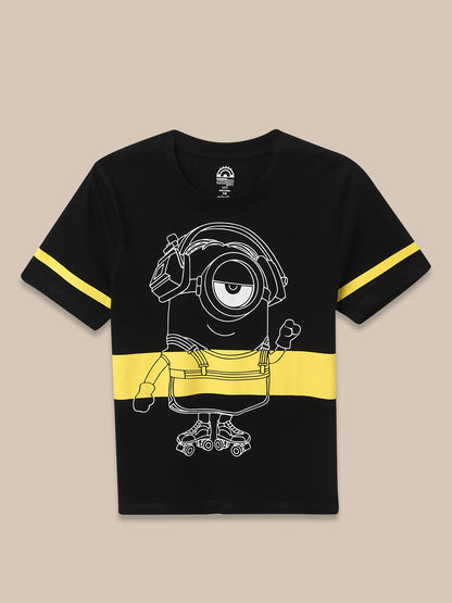 Minions Black Tshirt For Boys