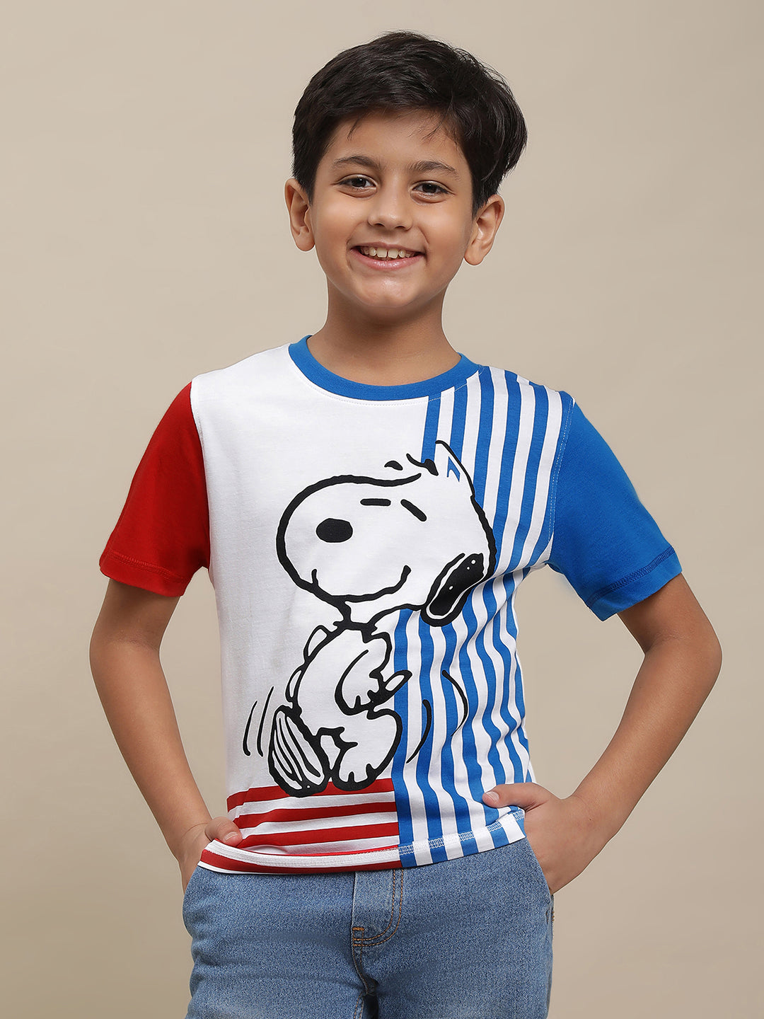 Peanuts Multi Color Tshirt For Boys