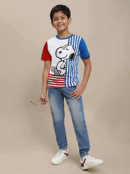 Peanuts Multi Color Tshirt For Boys