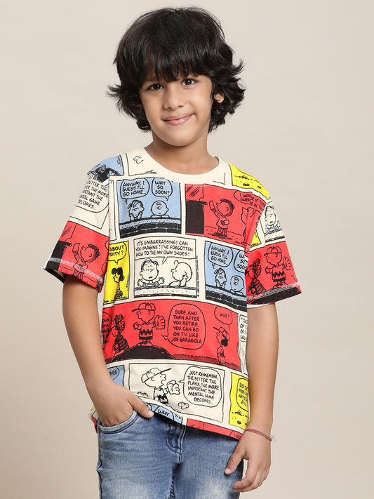 Peanuts Off-White Tshirt For Boys