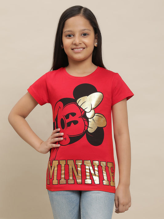 Minnie Red Tshirt For Girls