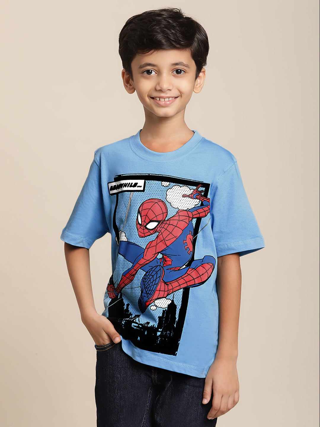 Spiderman Blue Tshirt For Boys