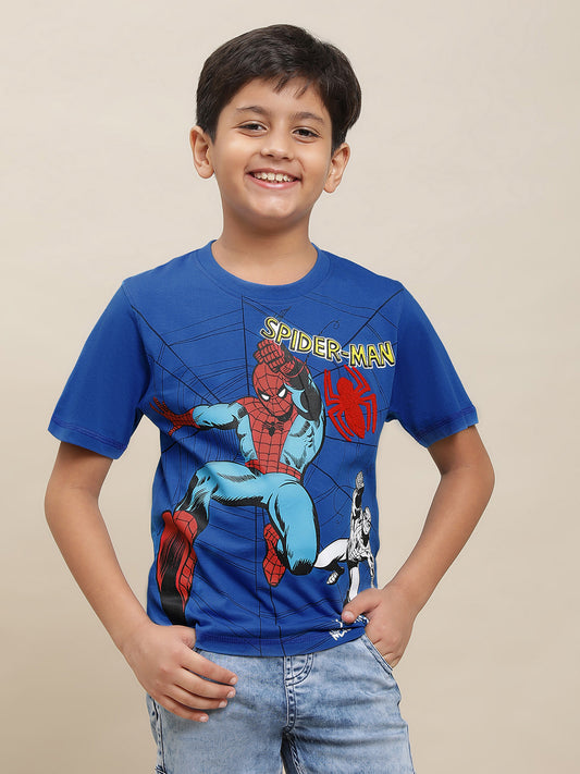 Spiderman Blue Tshirt For Boys