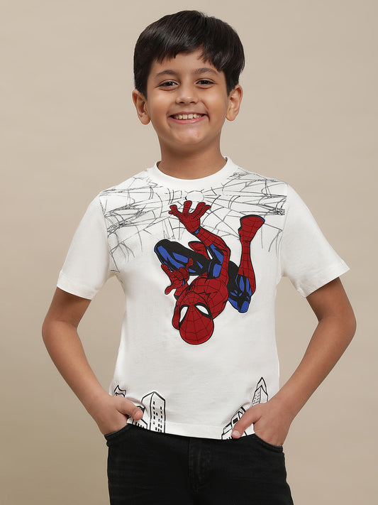 Spiderman Off-White Tshirt For Boys