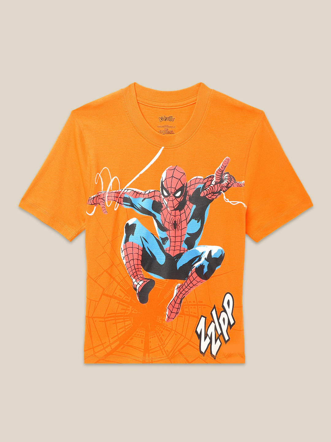 Spiderman Orange Tshirt For Boys