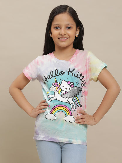 Hello Kitty Multi Color Tshirt For Girls