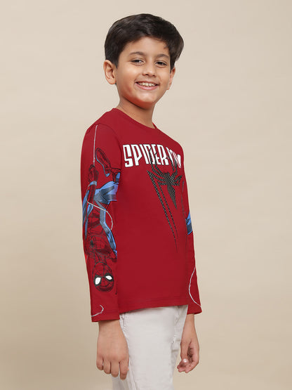 Spiderman Red Tshirt For Boys