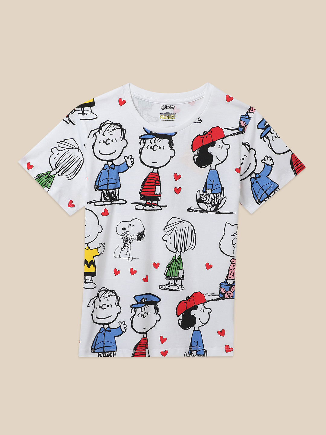 Peanuts White Tshirt For Girls