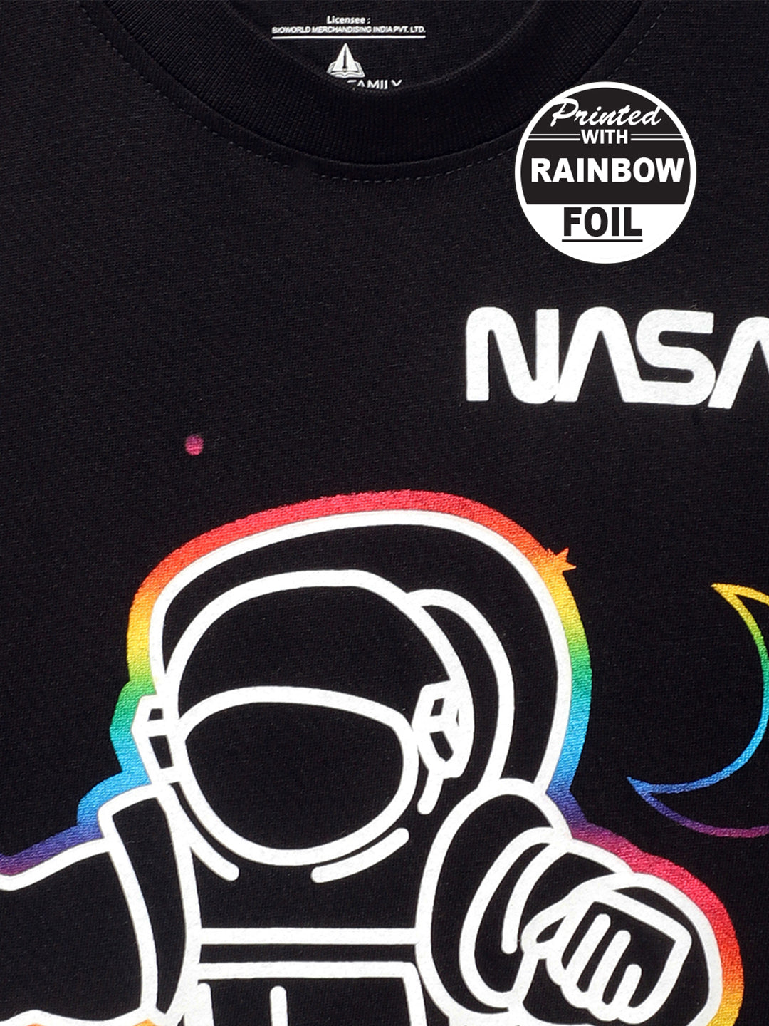 Nasa Black Tshirt For Boys