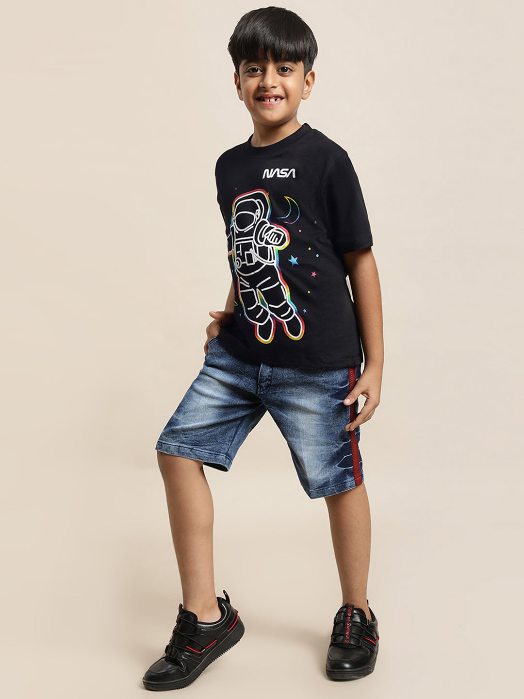 Nasa Black Tshirt For Boys