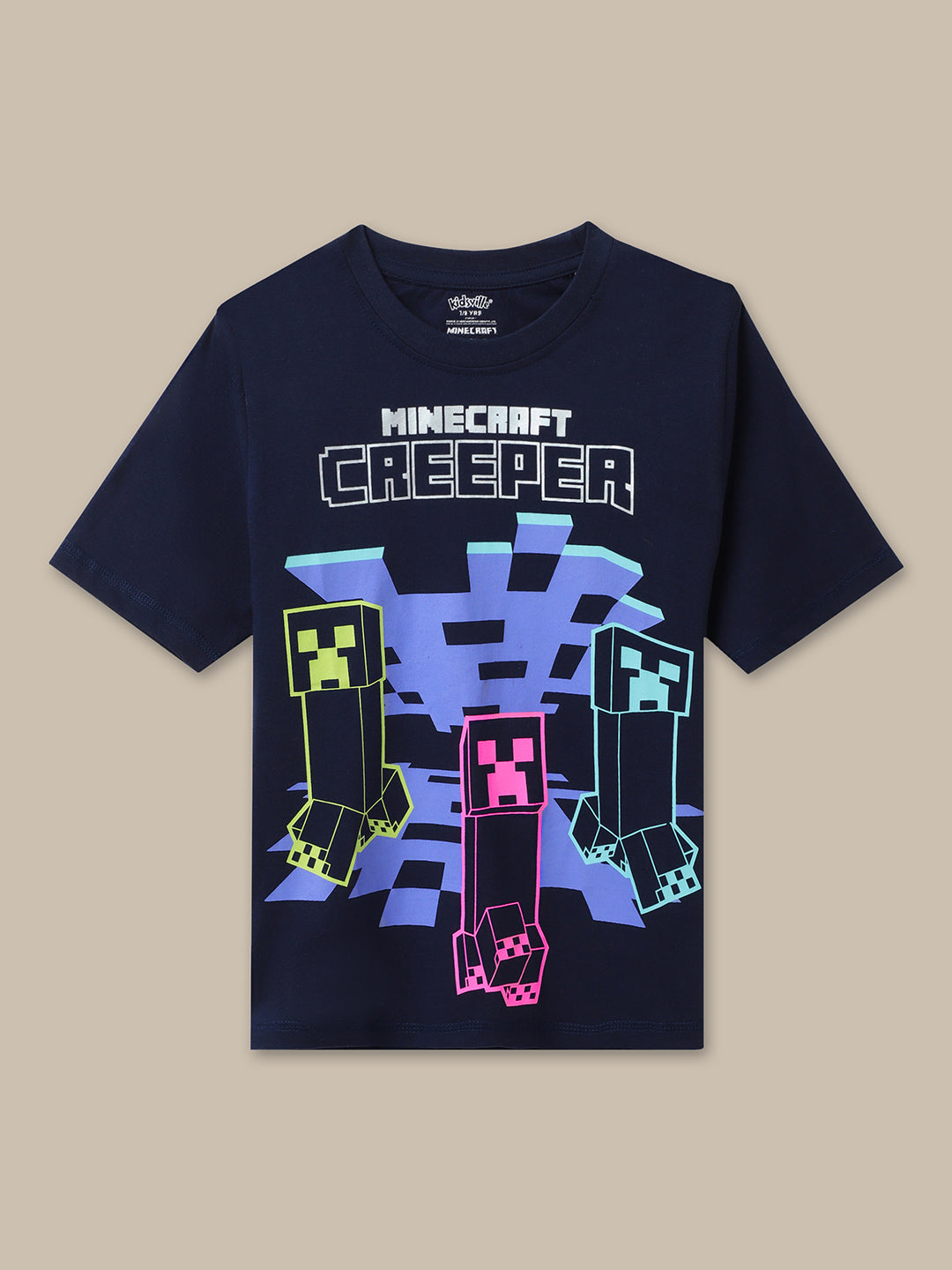 Minecraft Navy Tshirt For Boys