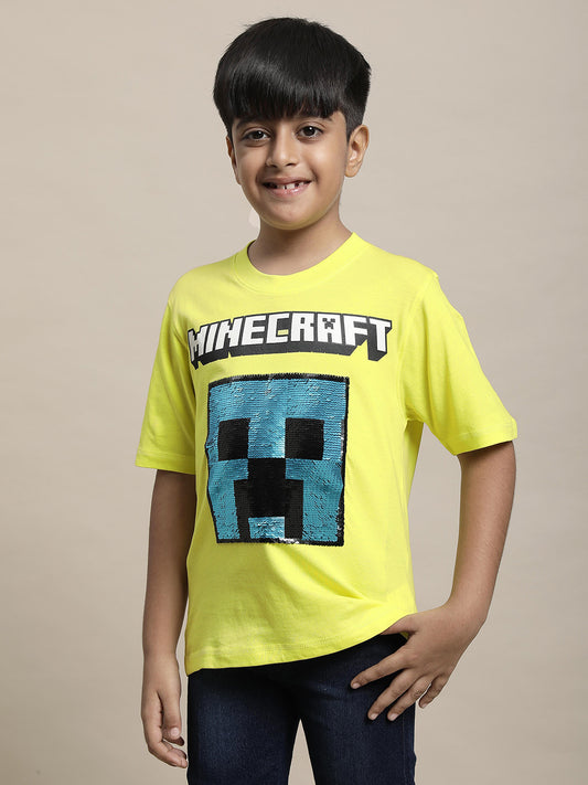 Minecraft Yellow Tshirt For Boys