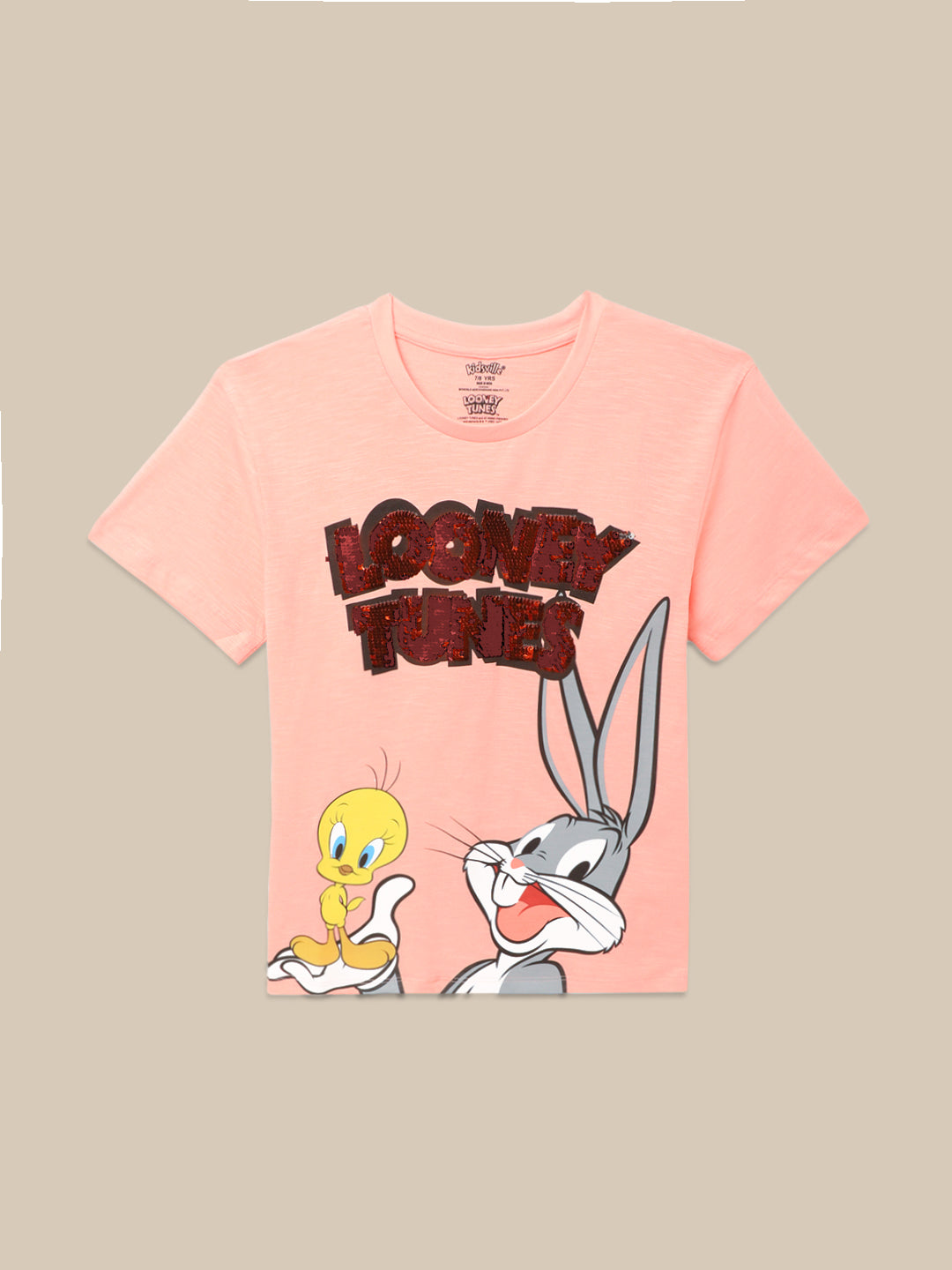 Looney Tunes Orange Tshirt For Girls