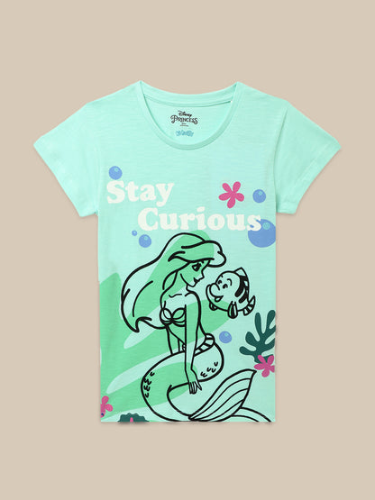 Disney Princess Green Tshirt For Girls