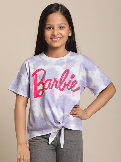 Barbie Multi Color Tshirt For Girls