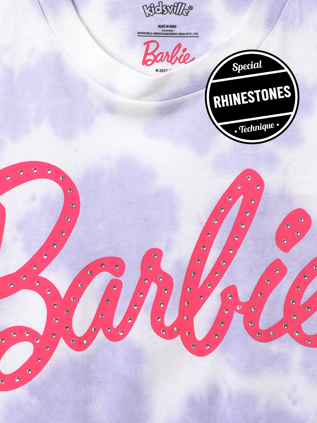 Barbie Multi Color Tshirt For Girls