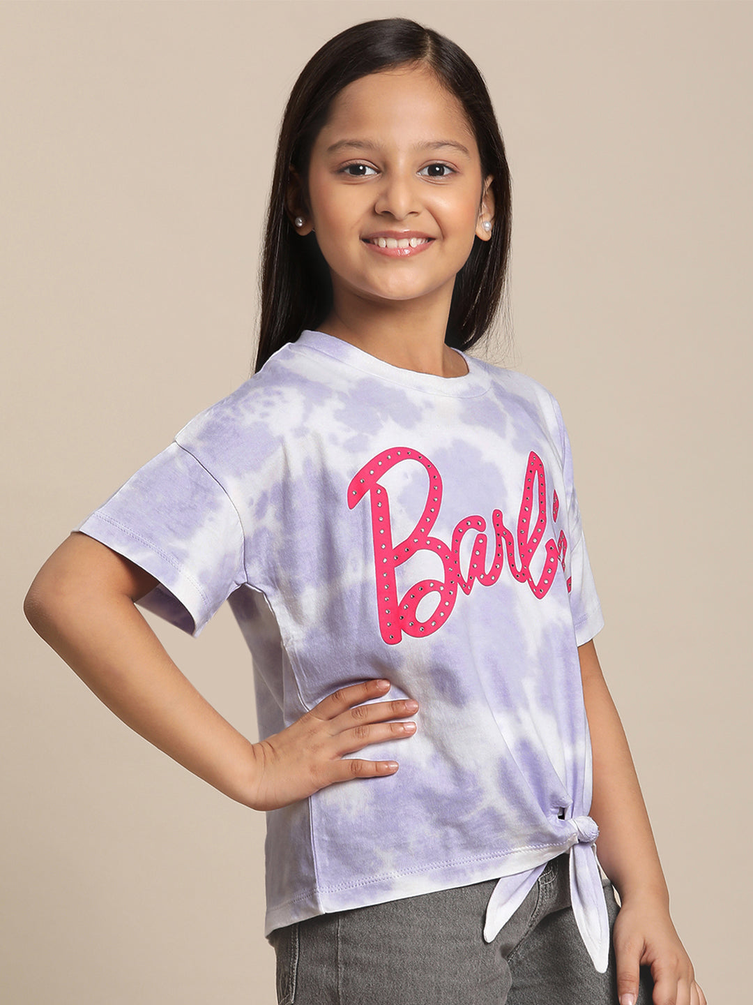 Barbie Multi Color Tshirt For Girls