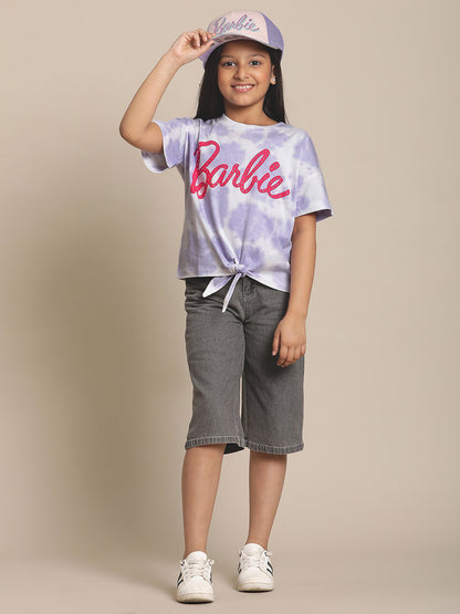 Barbie Multi Color Tshirt For Girls