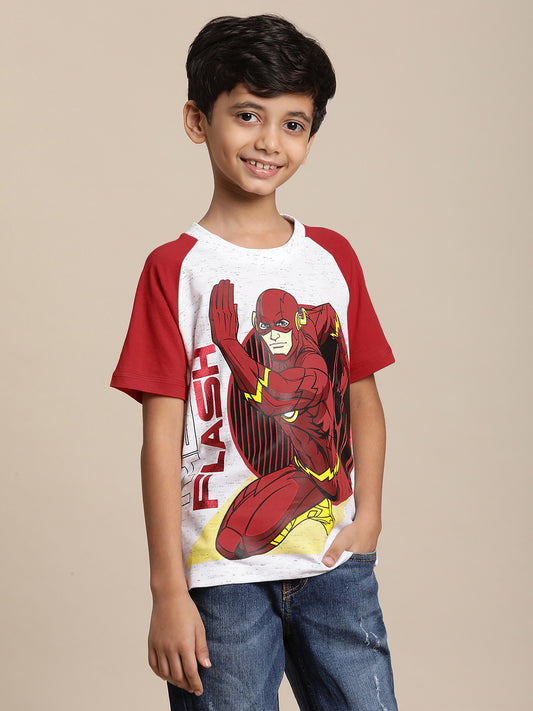 The Flash White Tshirt For Boys