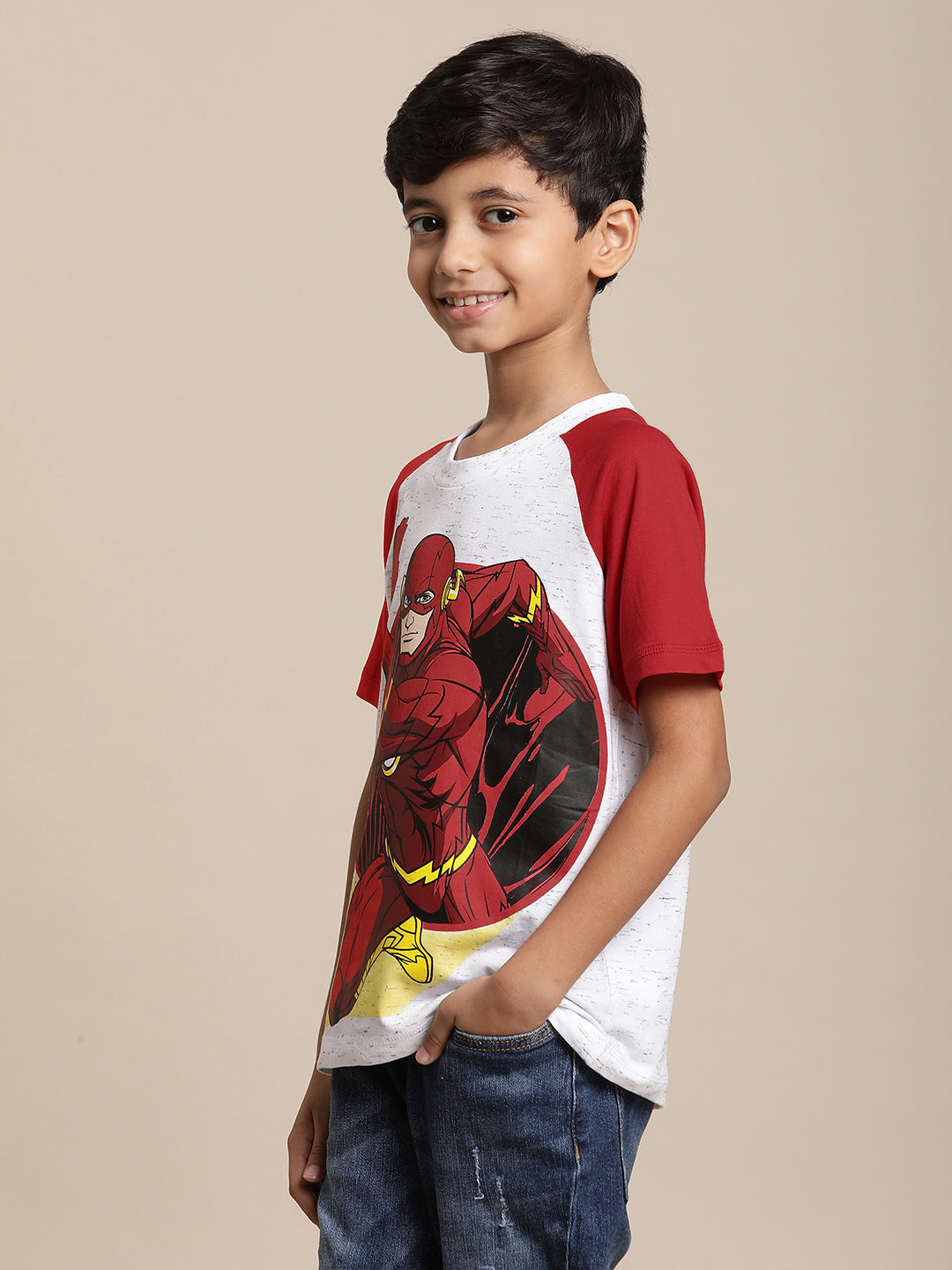 The Flash White Tshirt For Boys