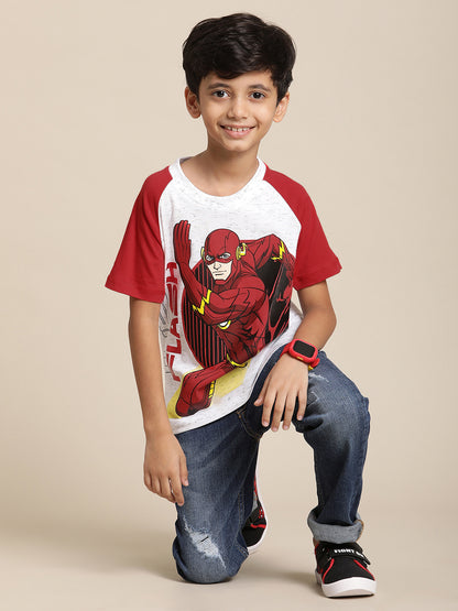 The Flash White Tshirt For Boys