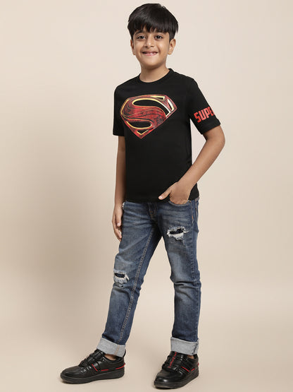 Superman Black Tshirt For Boys