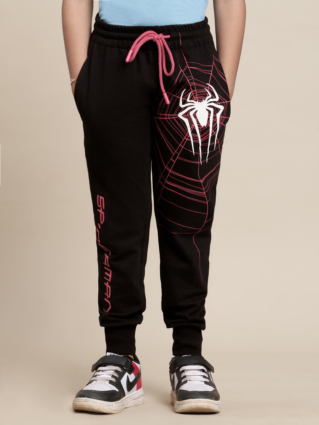 Spiderman Black Jogger For Boys